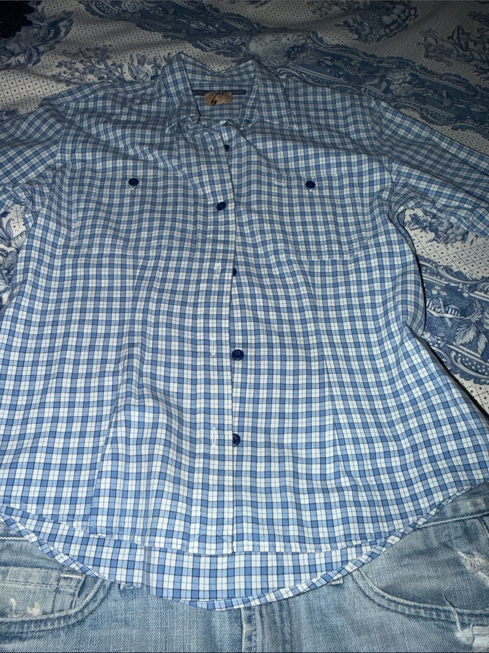 Ralph Lauren Sport Blue Madras Shirt
